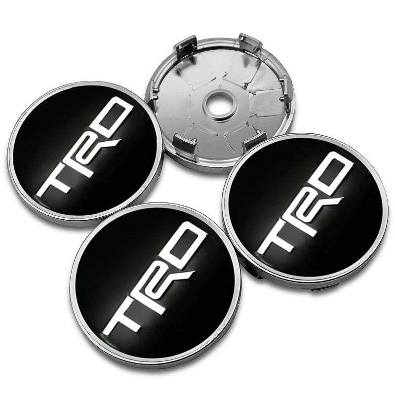 4Pcs 56mm 60mm Car Wheel Center Covers Tire Hub Caps Emblem Stickers For Toyota TRD GR SPORT Avensis Prius Rav4 Auris Yaris Aygo