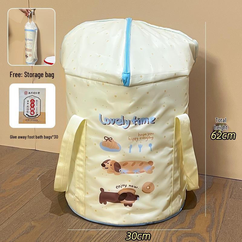 Foldable Portable Over-Calf Foot Bath Bucket for Travel and Home Use
