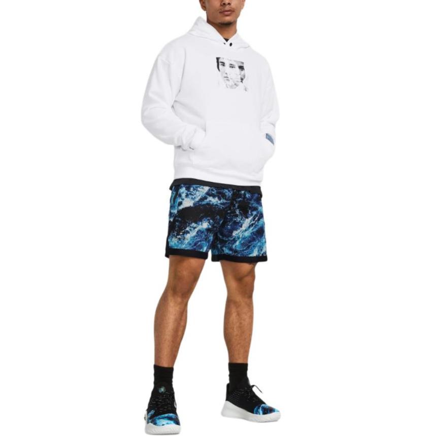 Under Armour X Bruce Lee Kollaboration UA Frühjahrskollektion Bruce Lee Charakter Print Hoodie Herren Hoodies Weiß 1385302-100
