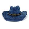 Ladies Ripped Cowboy Hat Washed Denim Sticker Jazz Top Hat Outdoor Travel Sun Hat
