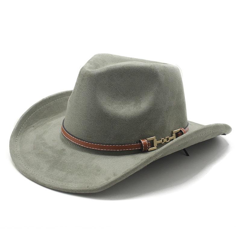 Vintage Belt Western Cowboy Hat For Men And Women, Tibetan Suede Jazz Hat, Top Hat