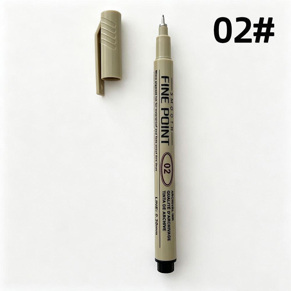 Waterproof Quick-Dry Black Fine-Liner Pen for Manga Art and Outlining