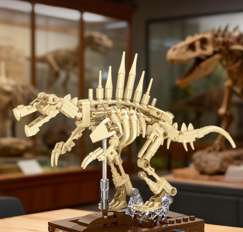 Dinosaur Skeleton Building Blocks: Movable Display Model for Children's Educational Toy