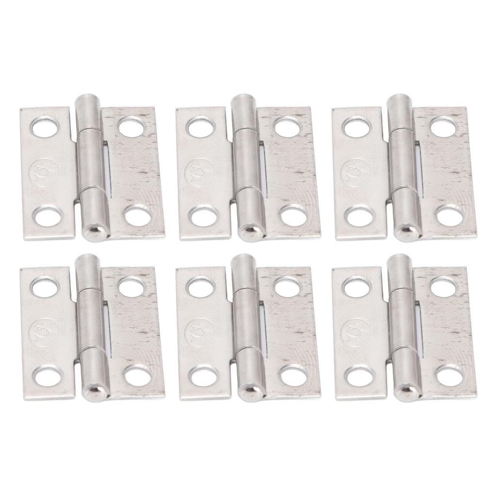 10Pcs 1in Hinges 304 Stainless Steel 4 Hole Foldable Butt Hinges for Marine Boxes Cabinet Door