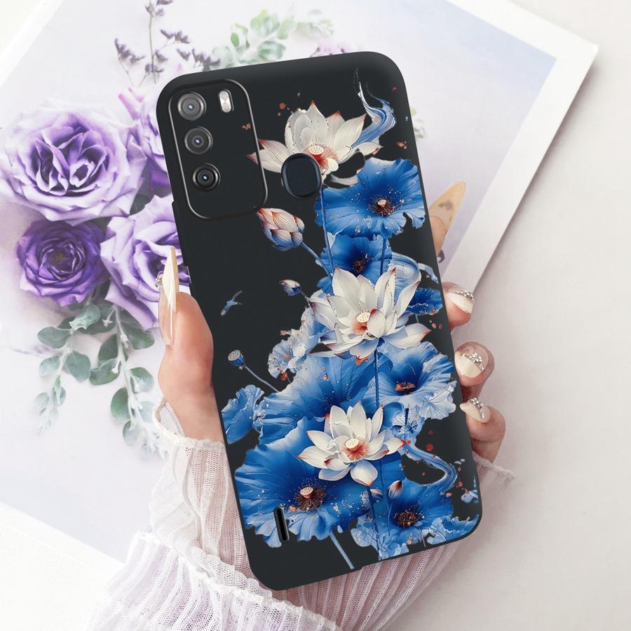 Case for Itel Vision 1 Pro Matte Soft Silicone Black butterfly  Shockproof Phone Bags For ItelS16 S 16 Vision1pro  Back Covers