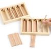 Wood Spindle Box Mathematics Teaching Math Toys, Materials for Preschool Birthday Gifts 3 Years Old Homeschool