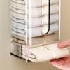 Suction Cup Wall-Mounted Underwear Organizer with Lid - Large Capacity Drawer for Socks