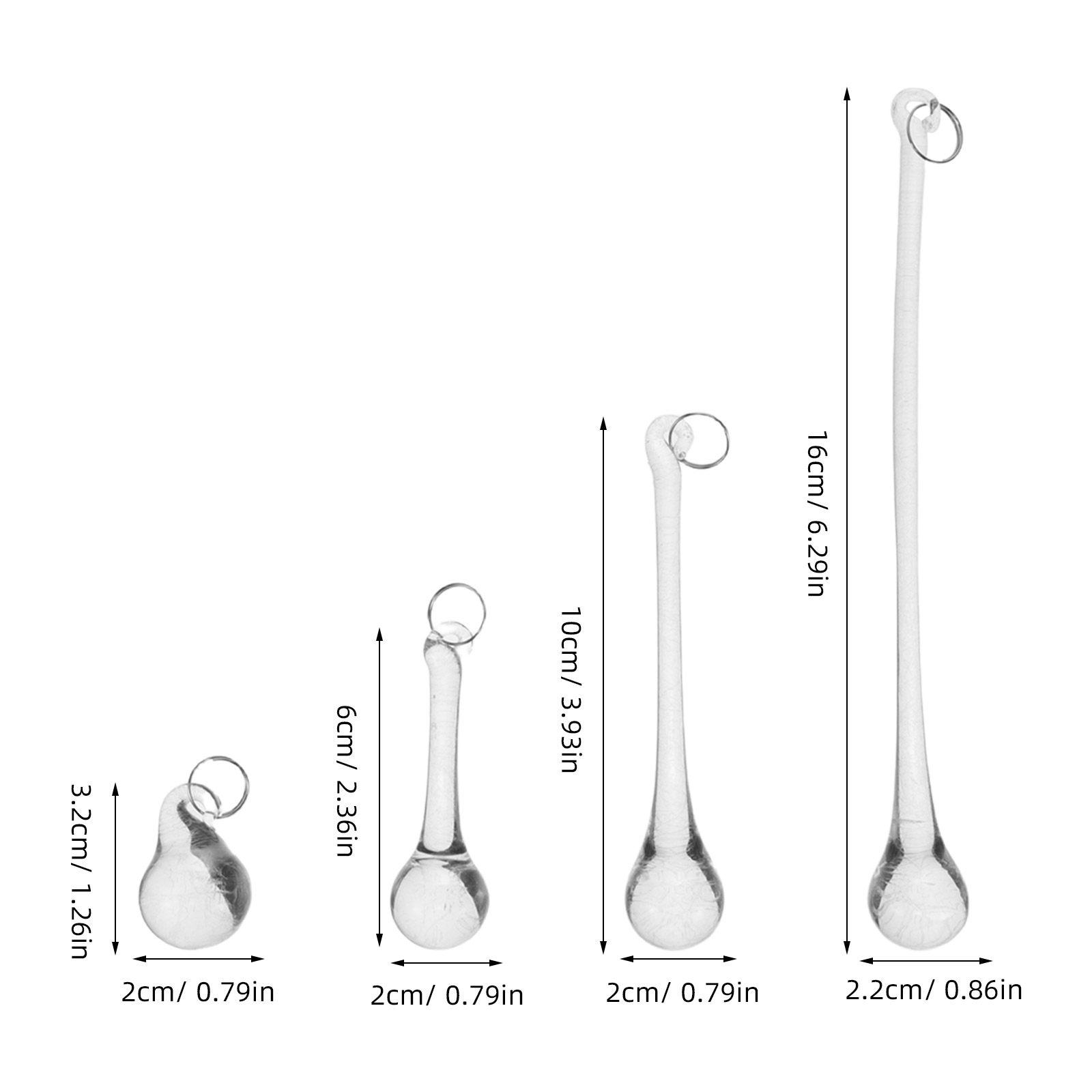 16pcs Clear Crystal Icicle Pendants Teardrop