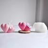 3D Double Silicone Heart Candle Mold Love Soap Resin Gyp Making Set Ice Chocolate Cake Baking Tool Home Decor Mould Couple Gifts
