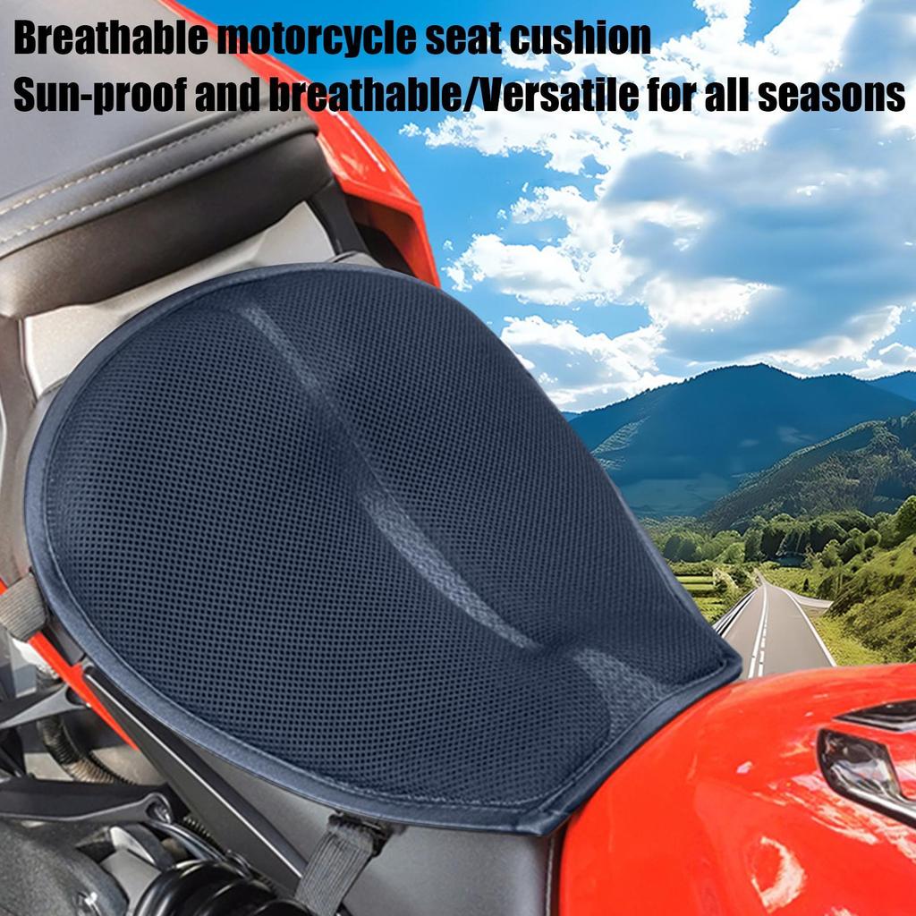 Motorcycle Seat Cushion Motorcycle Air Seat Cushion Breathable Anti Sweat Padded Removable Insert Comfort Ergonomic Covers Stops