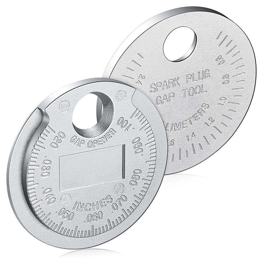 1/2/3Pcs 0.6-2.4mm Spark Plug Gap Tool 0.02-0.1 Inch Coin Style Feeler Gauge For Motorcycle/Car Maintenance & Tuning