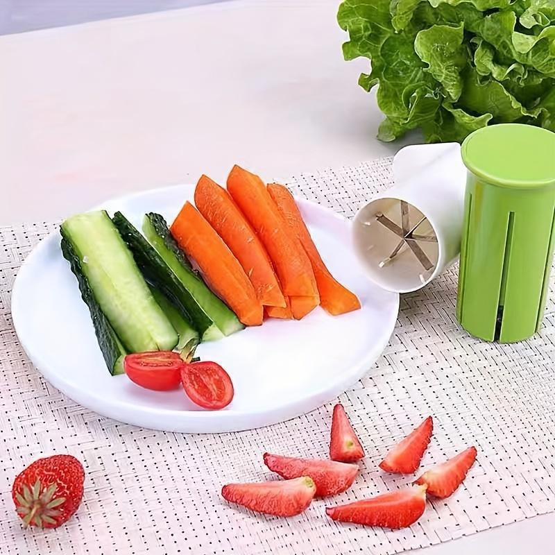 Durable ABS Manual Vegetable Chopper, Easy-to-Use Kitchen Gadget for Cucumbers, Carrots, Tomatoes & More -Vegetable Slicer