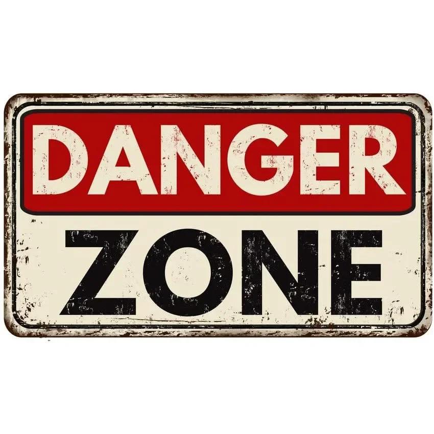 Vintage Danger Warning Metal Tin Signs  Dont Enter Wall Posters Plaque  Iron Painting Decoration for Garage Garden Cafe Club Bar