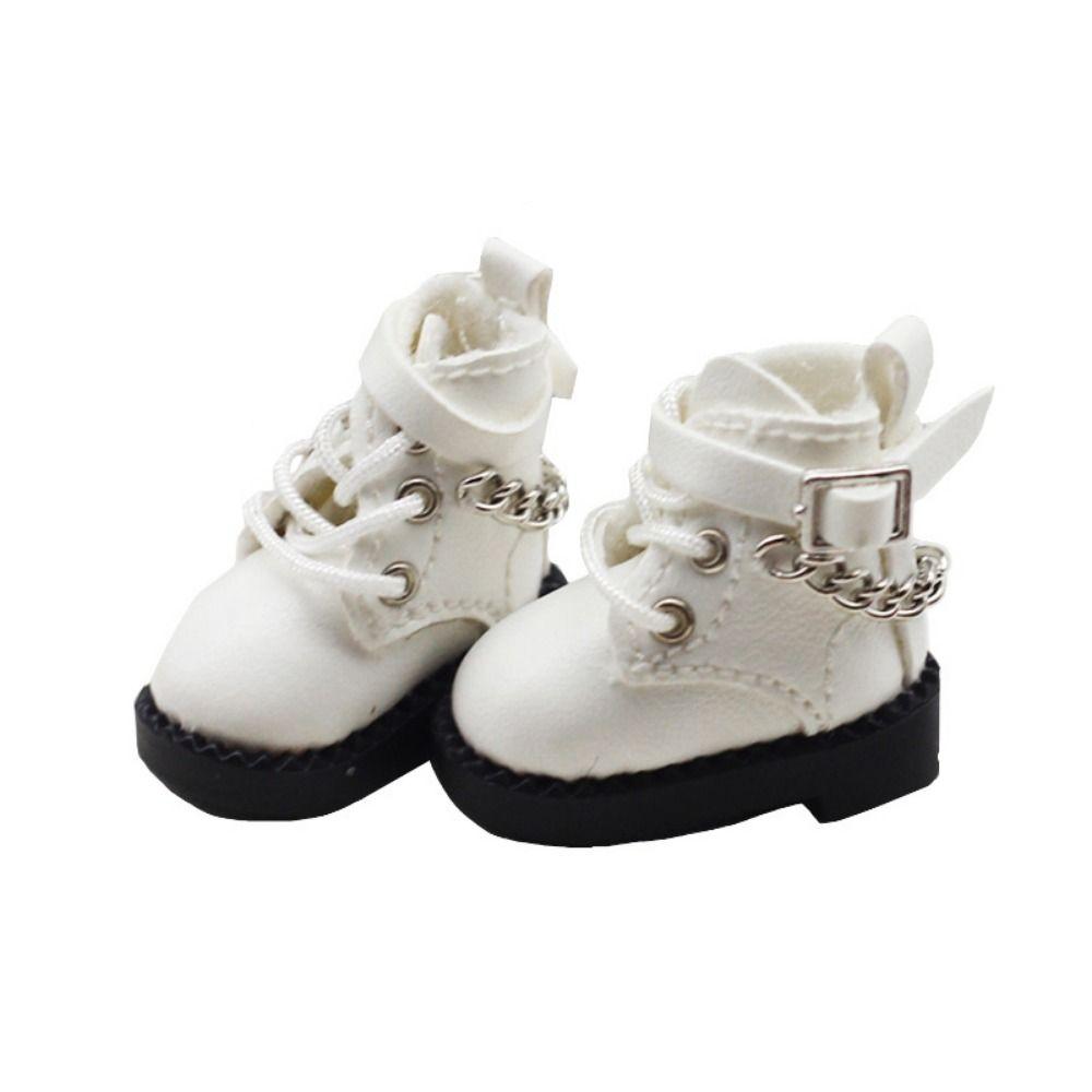 1 Pair Mini OB11 Doll Shoes Chain Boots 1/12 Bjd Doll Shoes Cute Bjd Doll Chain Shoes  Kids Gifts