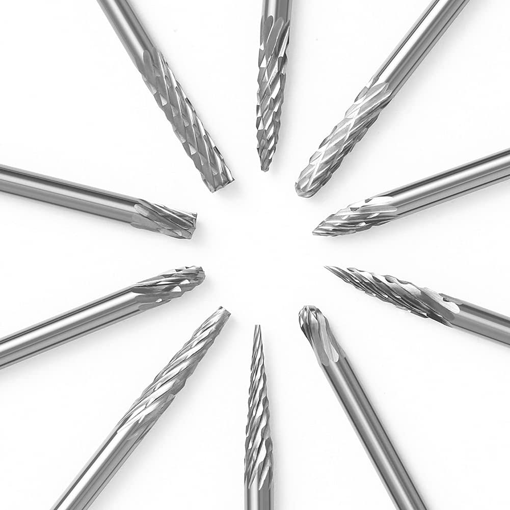 Kimlonton 20-Piece Rotary Bar, Carbide Rutor, Bit, Shank Diameter Approx. 0.1 inch (3