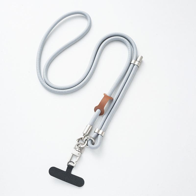 Adjustable Woven Crossbody Neck Phone Lanyard With Clip Pad