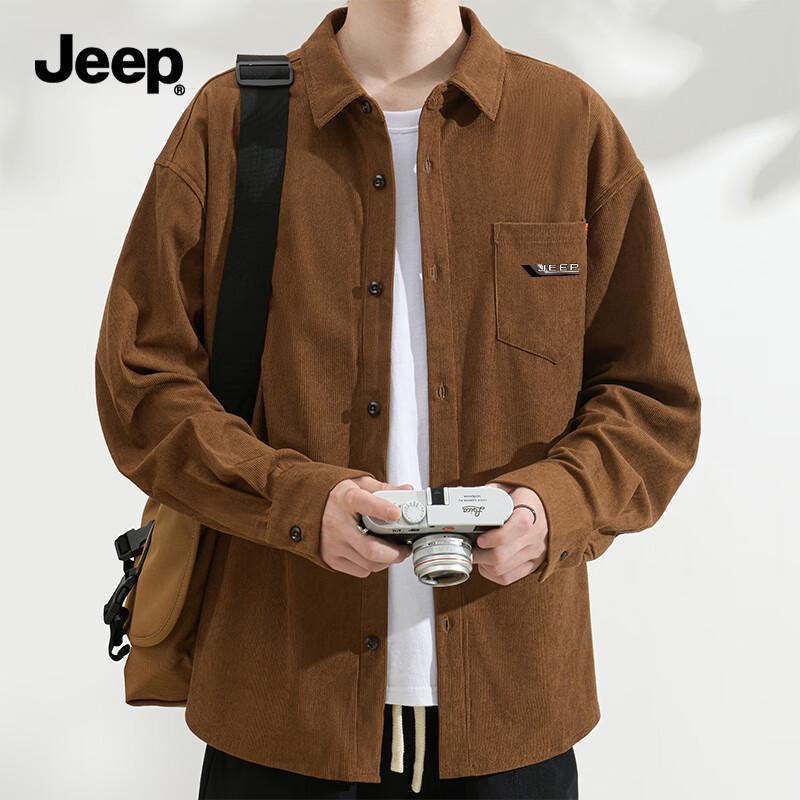 Jeep Мужская вельветовая рубашка-куртка M
