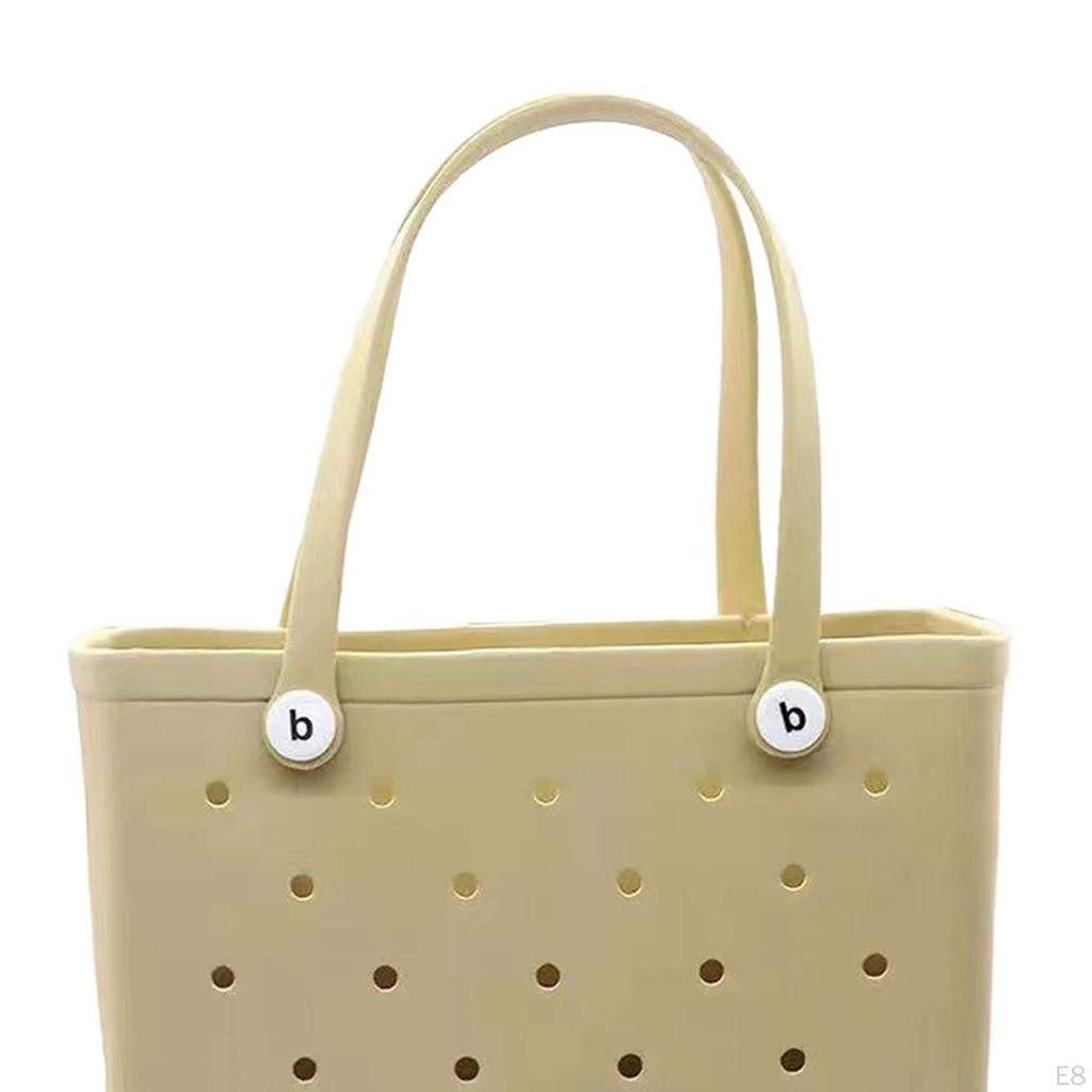 Beach Tote Bag Waterproof Open Hole Basket for Boat Outdoor Summer 38cmx32cmx13cm Green