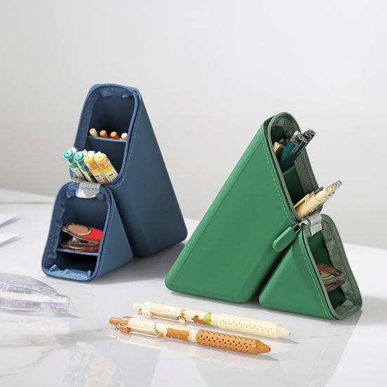 Weiches Silikon-Stifteetui Erweiterbarer Stehbeutel Großes Fassungsvermögen Stifthalter Dehnbarer Schreibwaren-Organizer für Schule Büro Schreibtischgebrauch