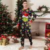 Print Cute Family Set Pajamas, Home Clothes, Family Set Long Sleeve Top Pants Set