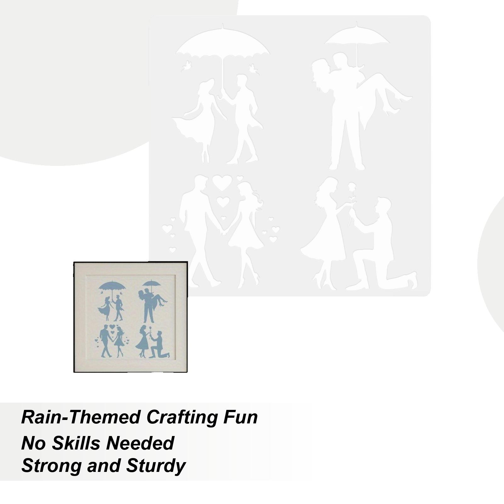 Stencils For Crafts Couple Drawing Template Reusable Stencils For Painting For Wood Furniture Scrapbook Wall Fabric Tile Paper China Mainland
