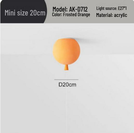 Nordic Children s Designer Ceiling Lamp - Balloon Style for Simple Bedroom Decor