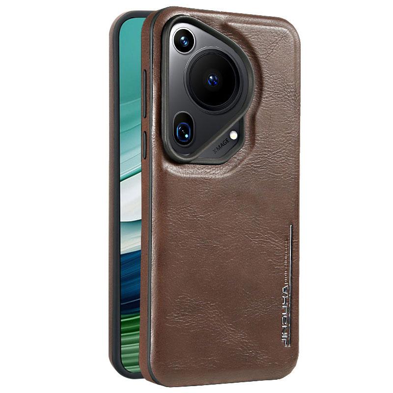 Luxury Magnetic Leather Case For Huawei Pura 70 Ultra Mate 60 Pro Plus Mate 50 40 Pro Camera Bumper Hard Cover Support Car Mount