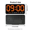 8.5 Inch Digital Wall Clock 3 Levels Brightness Adjustable Wall-mounted LED Alarm Clocks with Date Week Temperature Double Alarm