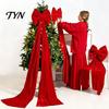 Reusable Event Ornaments Large Burgundy Velvet Bow, Giant Hanging Wall Decor for Fireplace Embellishments Wedding Backdrop, Christmas Tree Topper,