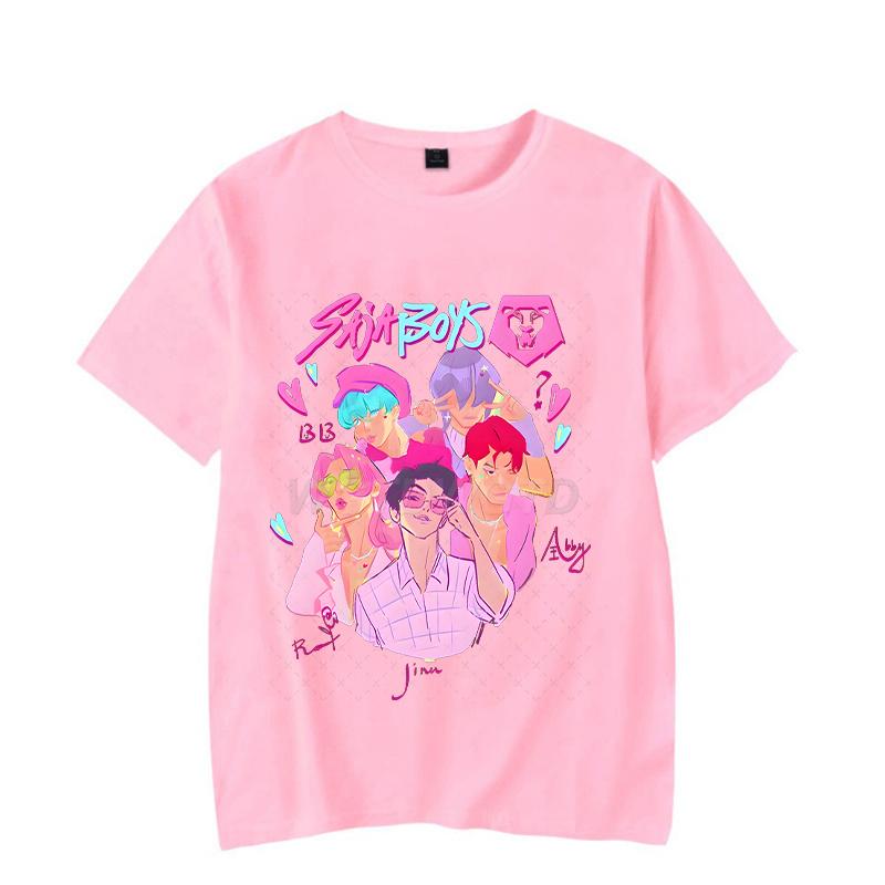 Fashion KPop Demon Hunters Jinu Tshirt Saja Boys Short Sleeve Men Women Tees Casual Crewneck Anime KPop Demon Hunters T-shirts