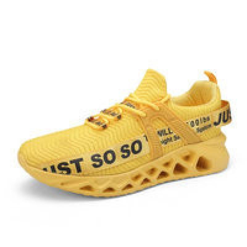 

2024 мужская обувь новая пара спортивная обувь дышащая повседневная обувь большой размер лезвие бытовая обувь для бега мужчины 36 жёлтый