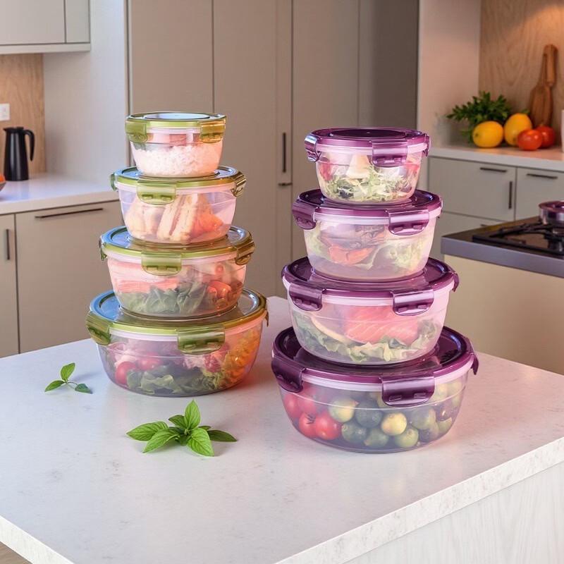 Pin Tian Round Transparent Food Storage Container Set
