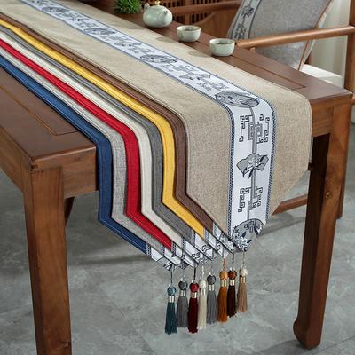 Table Flag Jiangnan Spring View Zen Dining Table Cloth Tea Table Fabric Long Coffee Table Tablecloth Tea Table Mat