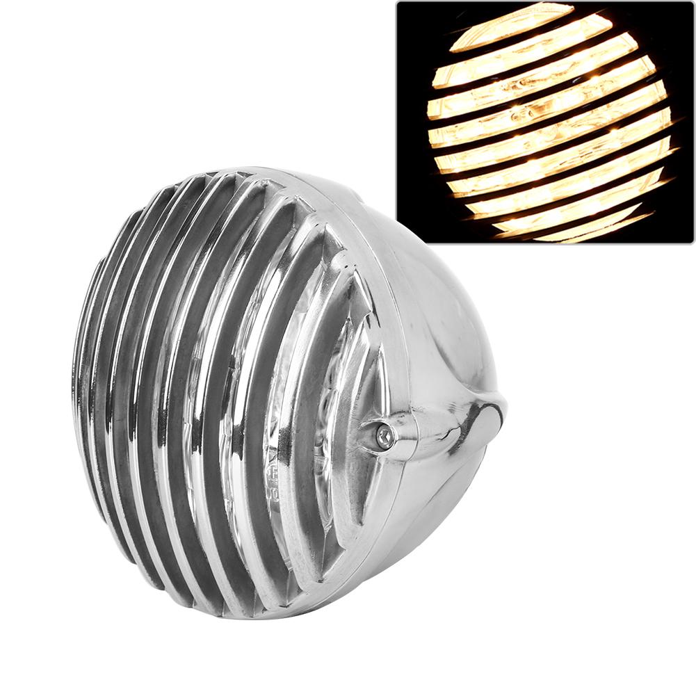 5.5in Vintage Motorcycle Grille Headlight Headlamp Practical Modification Accessory