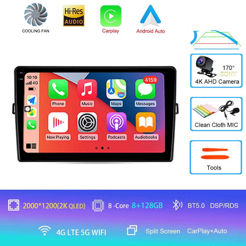 Car Radio Android 14 For Toyota Auris E150 2006 2007 2008 2009 2010 2011 2012 Multimedia Stereo Player Wireless Auto Carplay DVD