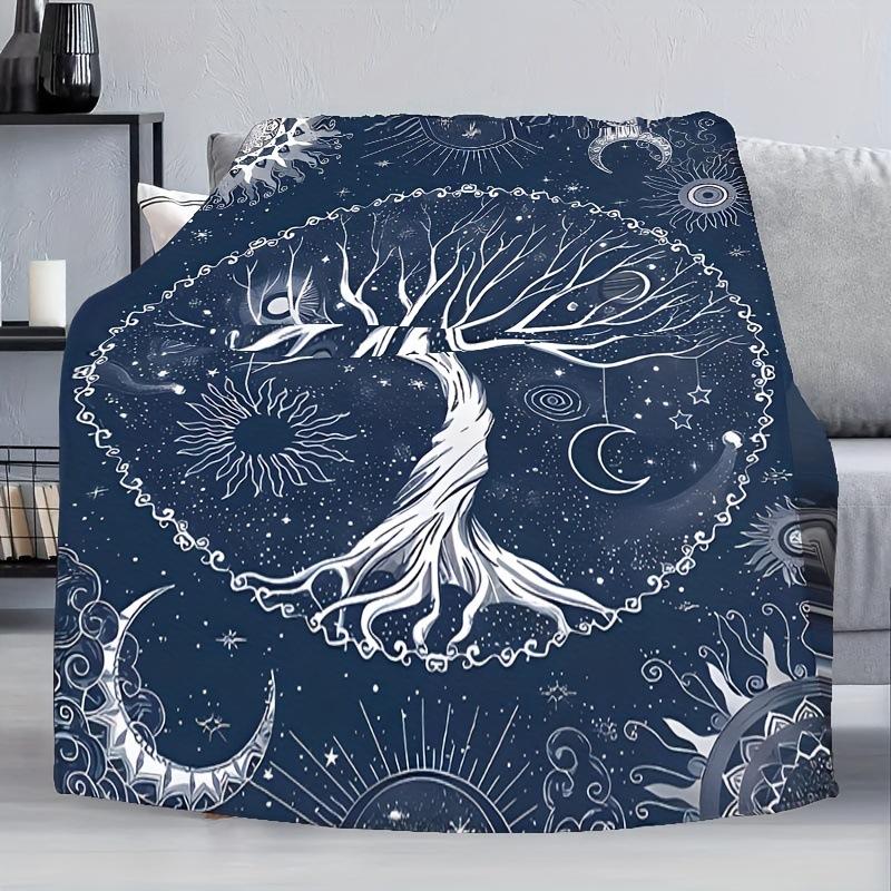 Blanket Tree Of Life Printed Blanket Soft Four Seasons Sofa Blanket