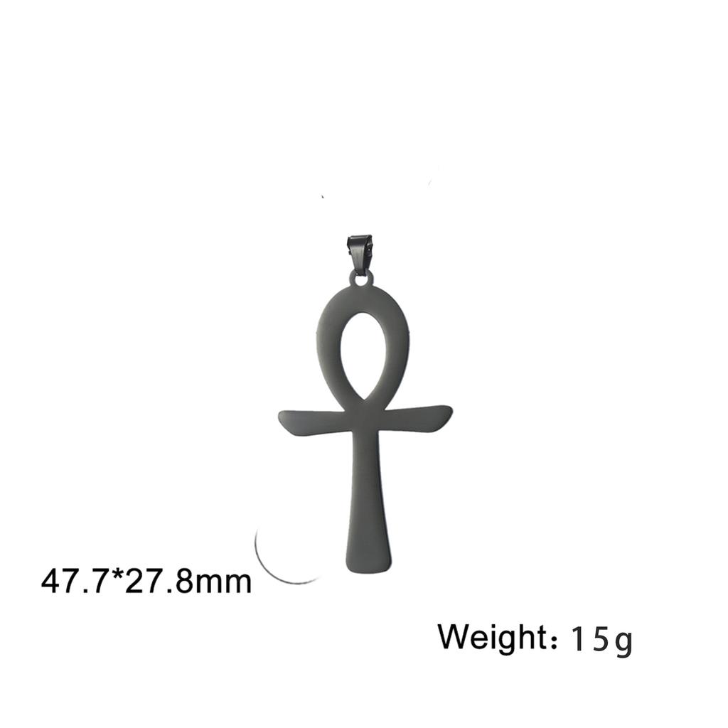 LIKGREAT Egyptian Ankh Cross Egypt Eye Pendant for Necklace Earrings Stainless Steel Eye of Horus Charms for Jewelry Making DIY