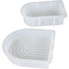 2Pcs Geometric Arch Candle Molds Reusable U-Shaped Silicone Mold Domed Candle Silicone Mold DIY Casting Epoxy Mold for Candle