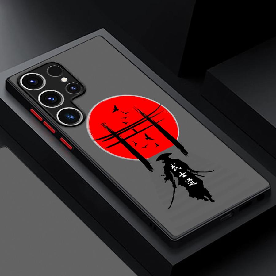 

Чехол для телефона Funda Back Case для Samsung Galaxy S23 FE S24 Plus S22 S26 Note 20 Ultra 10+ S21 S25 Ultra S20 FE Японский Самурай Galaxy S24+