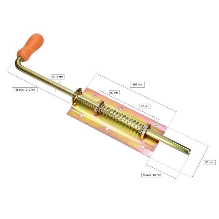 Verrou À Ressort - KOTARBAU - 380 Mm - Acier Galvanisé - Jaune - Résistant À L'humidité