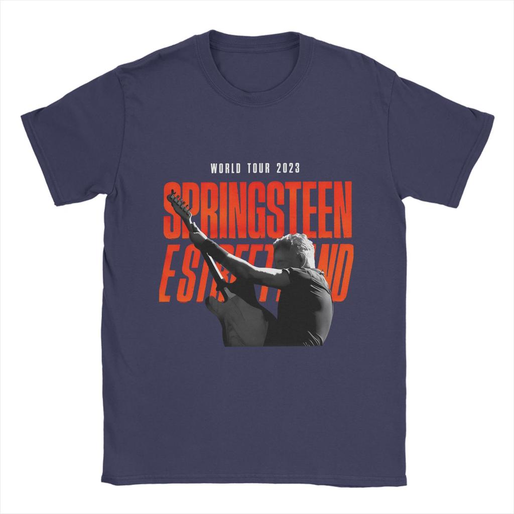 Casual Vintage Heavy Metal   T-Shirts for Men Crew Neck Pure Cotton T Shirts Bruce Springsteens Short Sleeve Tees Unique Clothes