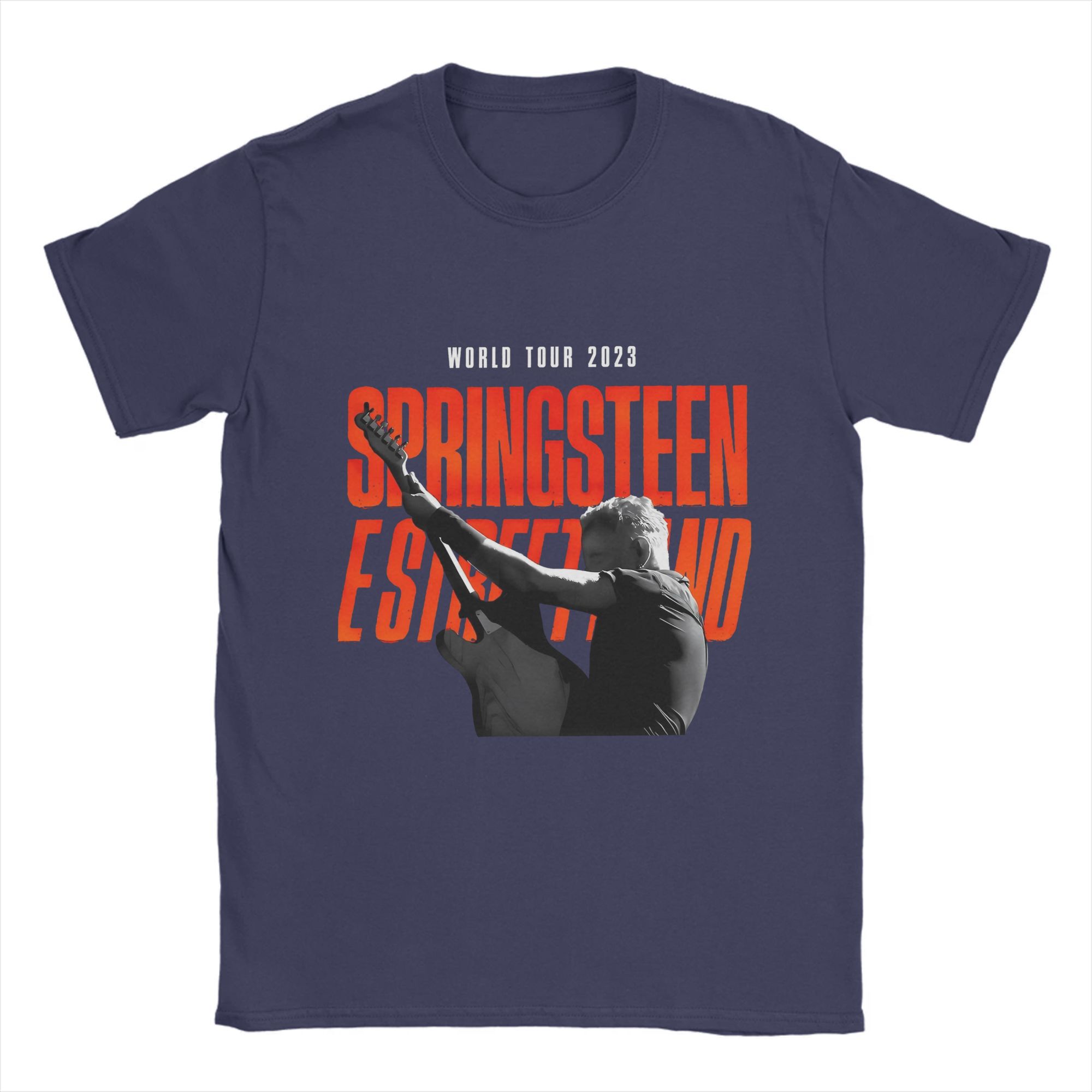 

Casual Vintage Heavy Metal T-Shirts for Men Crew Neck Pure Cotton T Shirts Bruce Springsteens Short Sleeve Tees Unique Clothes 4XL