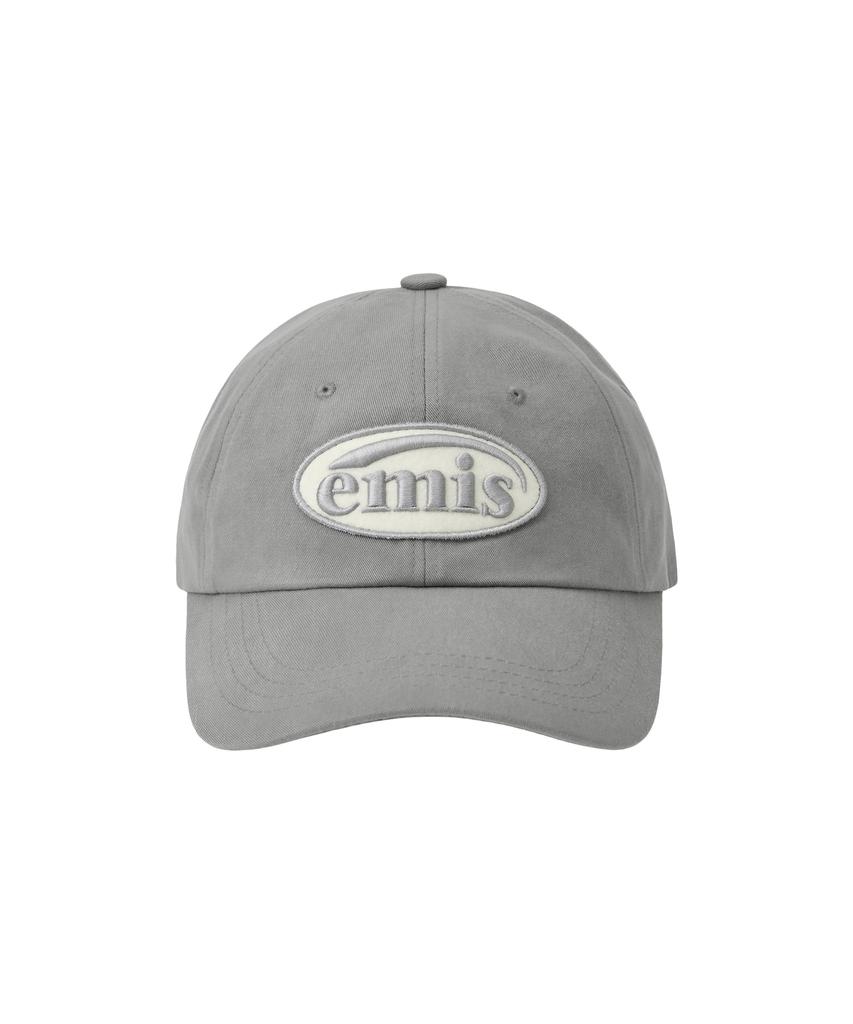 Imiseu Tone On Tone Wappen Ball Cap-Gray