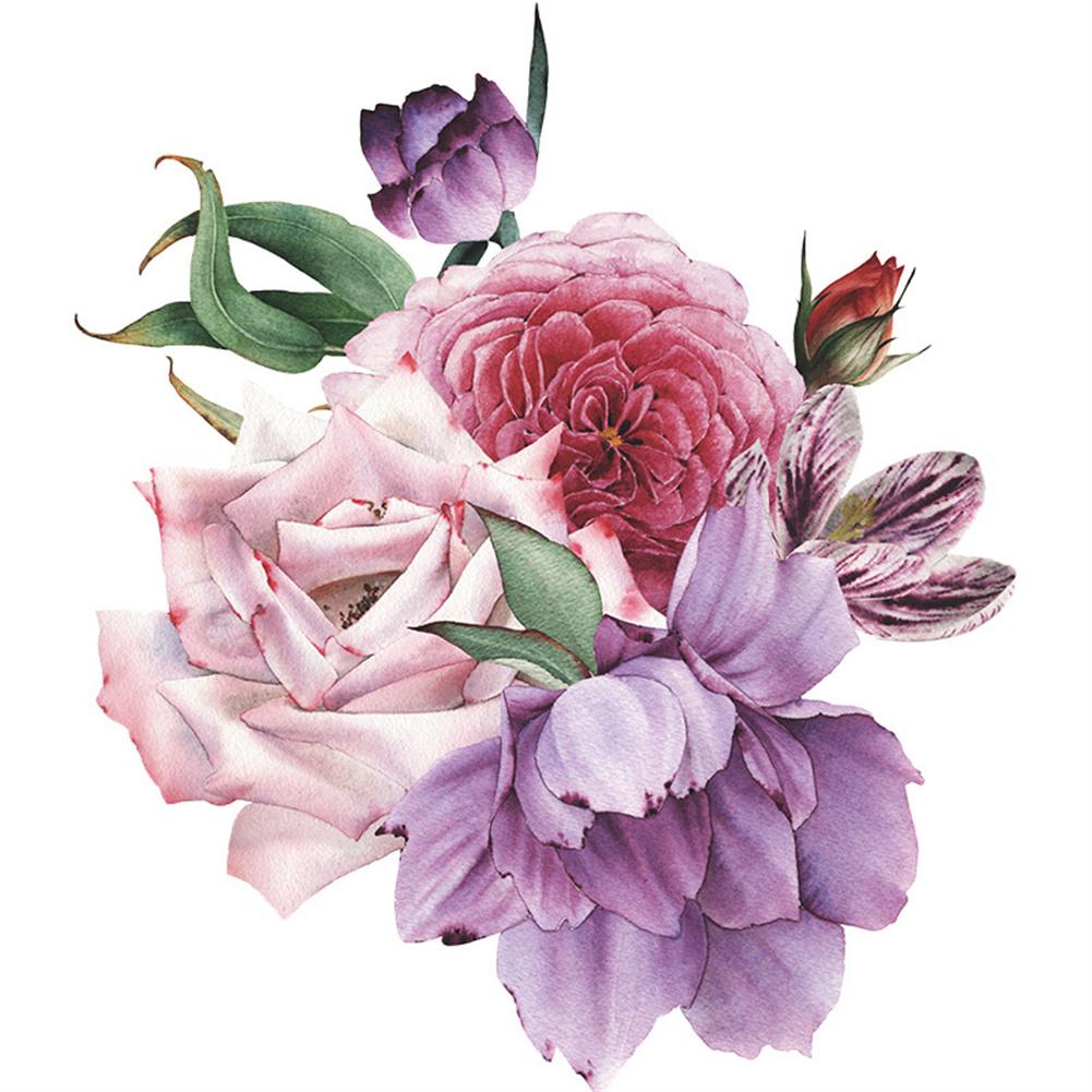 Peony Flower Wall Stickers Wall Decals Romantic Flowers Home Decor For Bedroom Living Room Entrance