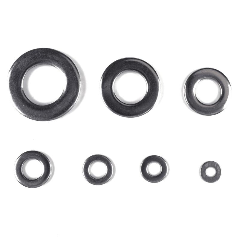 Flat Washer for Bolts 3/4/5/6/8/10/12 Solid Stainless Steel Flat Finish Metal Washer Rusts Resistant Washers