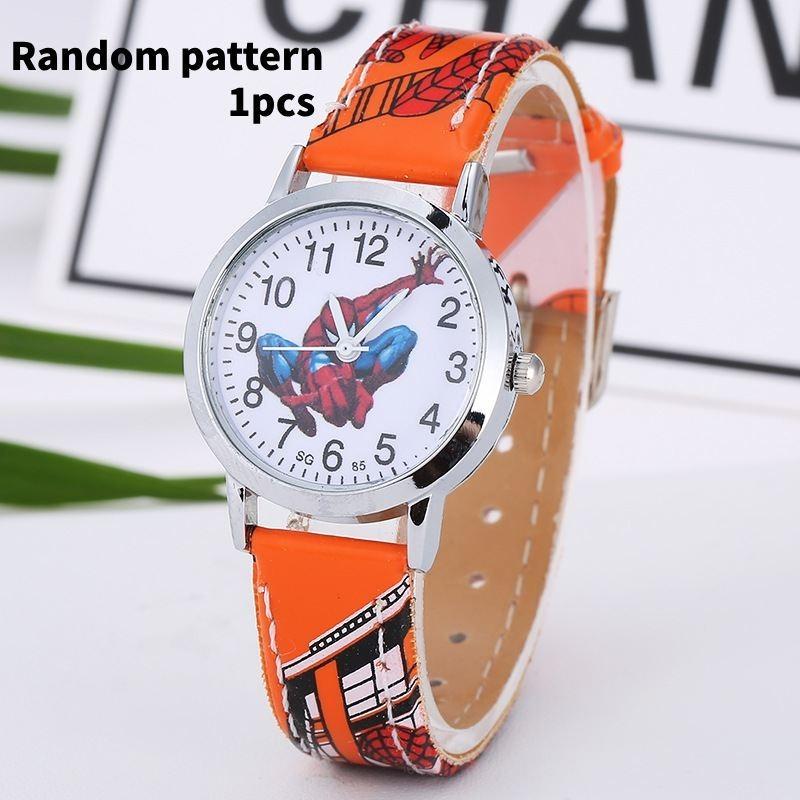 

Часы Человек-паук Детские ПУ Мультяшные Современные Поклонники Подарки Модные Универсальные оранжевый
