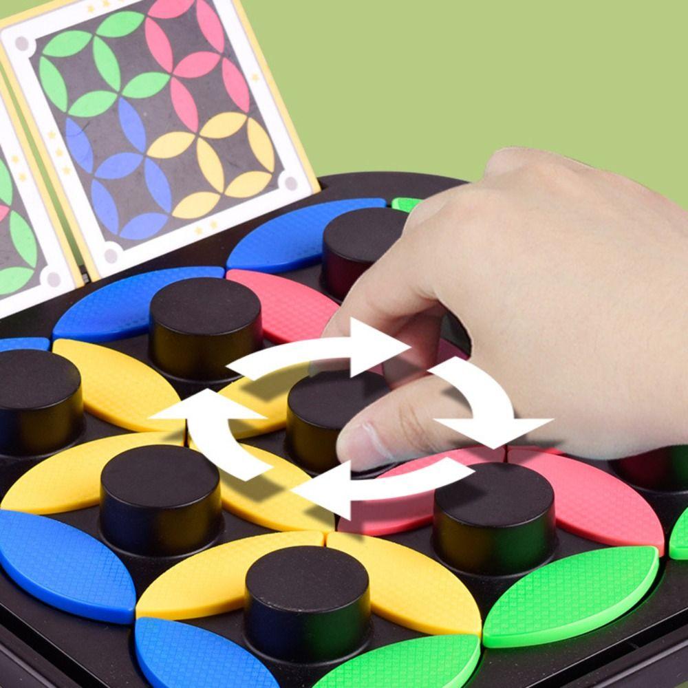 Multiplayer Kids Rotating Puzzle Interactive Color Matching Board Game Logical Thinking Training
