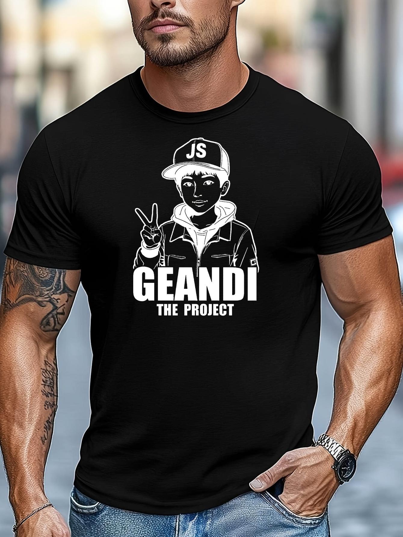 Geandi Graphic T-shirt - Black with White Print L