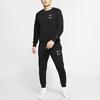 Nike Embroidered Swoosh Fleece-Lined Warm Crew Neck Sweatshirt Men Sweatshirt Black DD5079-010
