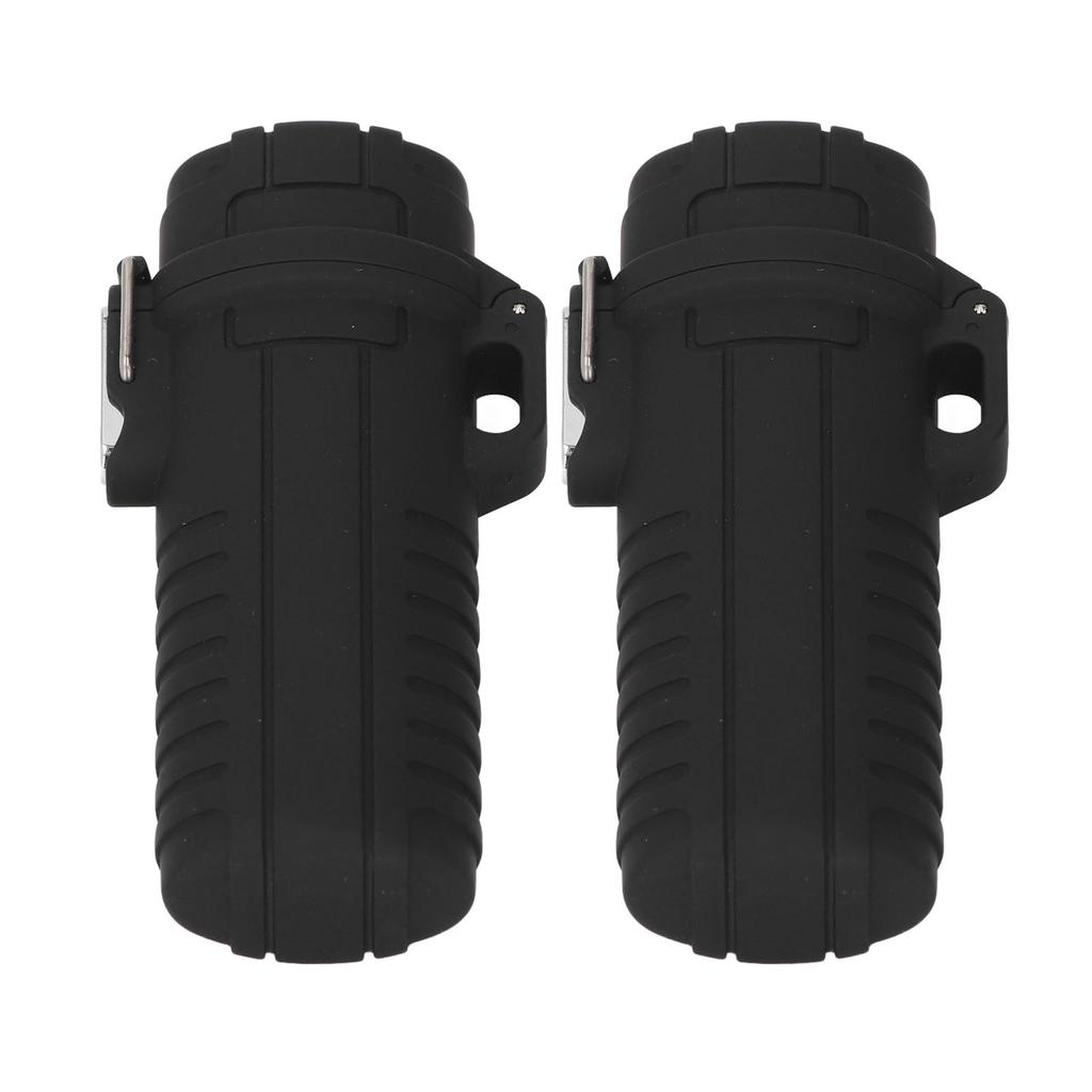 2 Pcs Water Proof Storage Tube Airtight Cover Rubber Sealing Ring Plastic Tube Storage Box for Outdoor Camping Travel